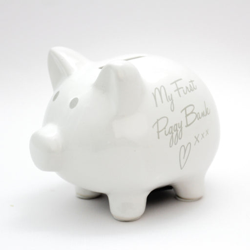 Piggy Bank - Baby White