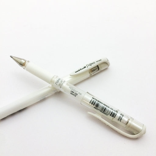 Uniball White Pen