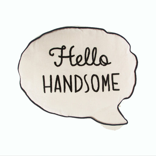 Hello Handsome Speech Bubble Cushion