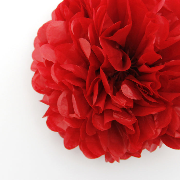 Tissue Paper Pom Pom - Scarlet Red